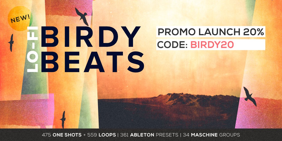 hellosamples's tweet image. Lo-Fi Birdy Beats sound pack for #ableton &amp;amp; #maschine available now! (limited time to get your 20% discount)
- 677 loops &amp;amp; 575 one shots
- 361 Ableton instruments
-34 Maschine Kits
hellosamples.com/sound-packs/lo…