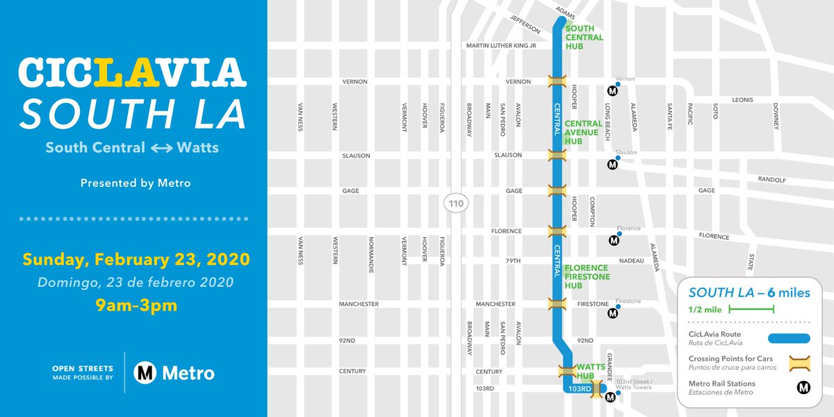 Bike_LA's tweet photo. It's #CicLAvia South L.A. day! Get out there on Central Ave and get your bike selfie fix at Watts Towers today from 9am-3pm! #bikeLA https://t.co/67matab8oI
