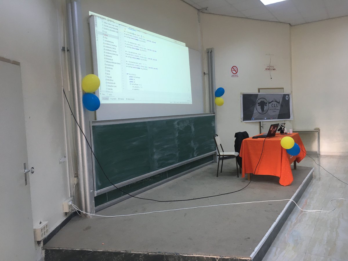 ClLfsm's tweet photo. Our Last Day🥳 with Python workshop lvl1 🐍🐍 !
It was such a great opportunity to know you guys 😍
FreeSoftware Club FSM had the honor to have such great moments with you 🤩 We can't Thank Mr @BenHacib   enough for his great work 😍
Stay tuned for the upcoming events at @ClLfsm https://t.co/KvnresrCTp