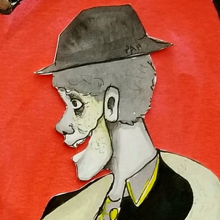 Bones_And_Tomes's tweet photo. Sooooo here is my ink/watercolor of Deceit!!! I hope y'all like it. Wanted to make use of the symbolism in this. 
#thomas #sandersides #Sanders  #sides #deciet #thomasSanders
#decietsanders #Sanderssides #art #fanart #myart #ink #watercolor https://t.co/gd1Q8kGrMM