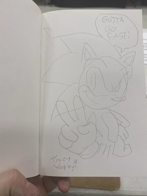 A left handed Sonic. Not too bad. If I ever lose my right hand in, say, a lightsaber duel, I could probably get up to scratch with my left 