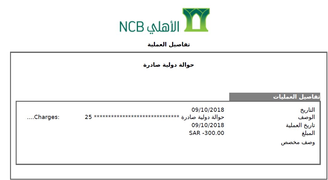 محمد علي على تويتر وبالفعل الحوالات مفتوحة من البنك الأهلي بعد رفع الحظر لمدة شهر أو شهرين.  قمت بتحويل حسابي في بنك الخرطوم في اكتوبر 2018 هتبس تي كو بهكجزنق 1 دي ام