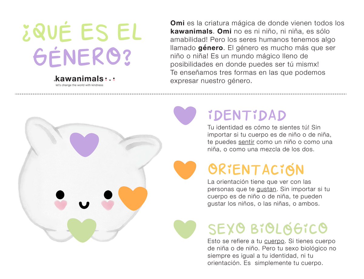 ItGetsBetterCol's tweet photo. 🏳️‍🌈 ¿Conoces a alguien que está en plena infancia y quieres explicarle sobre diversidad? Junto a nuestra aliada Kawanimals hicimos estas guías especiales y divertidas para que niños, niñas y niñes puedan entender de una forma sencilla qué significa la sigla LGBTQ y el género. 💜 https://t.co/FbbKTCnDNu