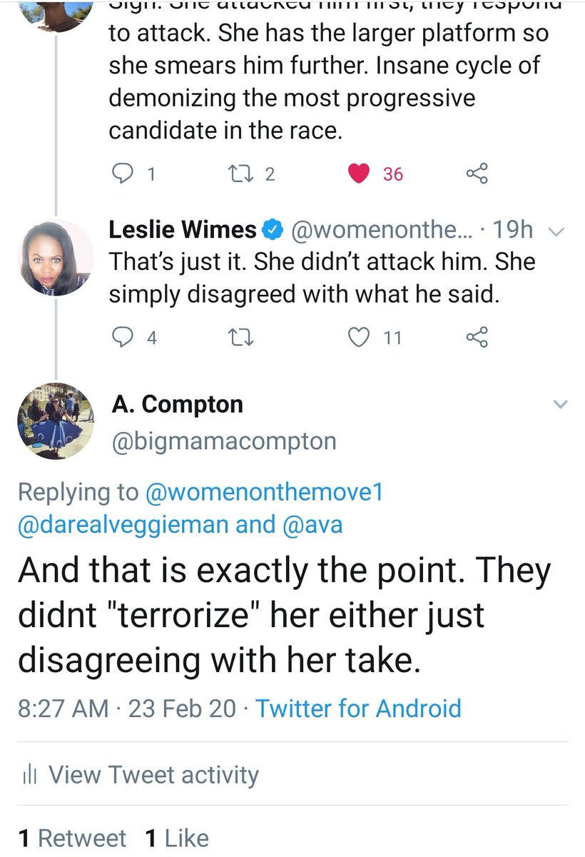 bigmamacompton's tweet photo. @DrDooleyMD @ava Unfortunately I dont think shes listening. This is the only thing I've said to her and she still blocked me for no reason. Sad because I have been a fan of hers and always support her projects with my time and money. #wocforbernie #WomenForBernie #M4A #CriminalJusticeReform https://t.co/1jfnwfOvoV