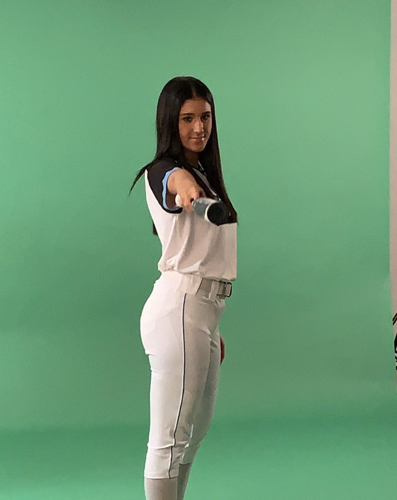 CHSSBCougars's tweet photo. Marisa showing off our new uni’s at the Wilco spring sports media day. #4senior https://t.co/f3VW3nEXdv