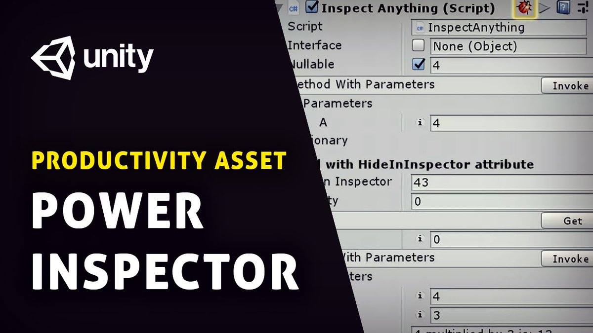 infalliblecode's tweet photo. My pick for this month's productivity asset is Power Inspector — a full rewrite of Unity's built-in Inspector window with over 100 new features. Watch the video for my full review. https://t.co/KnsnqTeSx0 https://t.co/UqOpgpr20D