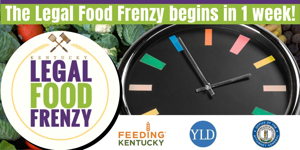 KyFoodFrenzy's tweet photo. The Legal Food Frenzy begins in 1 week! #Kylff #FeedtheFrenzy #EndHunger @KBAYLD @kyoag https://t.co/Z6pAlmLWvb