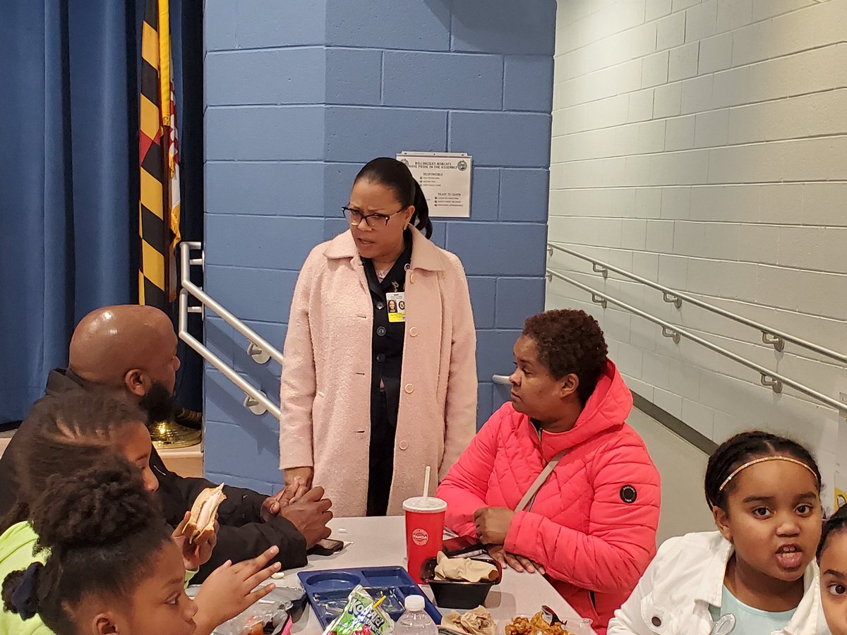 We enjoyed a visit by CCPS Board Member, Ms. Battle-Lockhart, last week. She took time to engage with staff members and parents. We are #StrongerTogether! #BelieveInBillingsley 💚💙🧡 <a href="/electbattlelock/">Tajala “Taj” Battle-Lockhart</a>