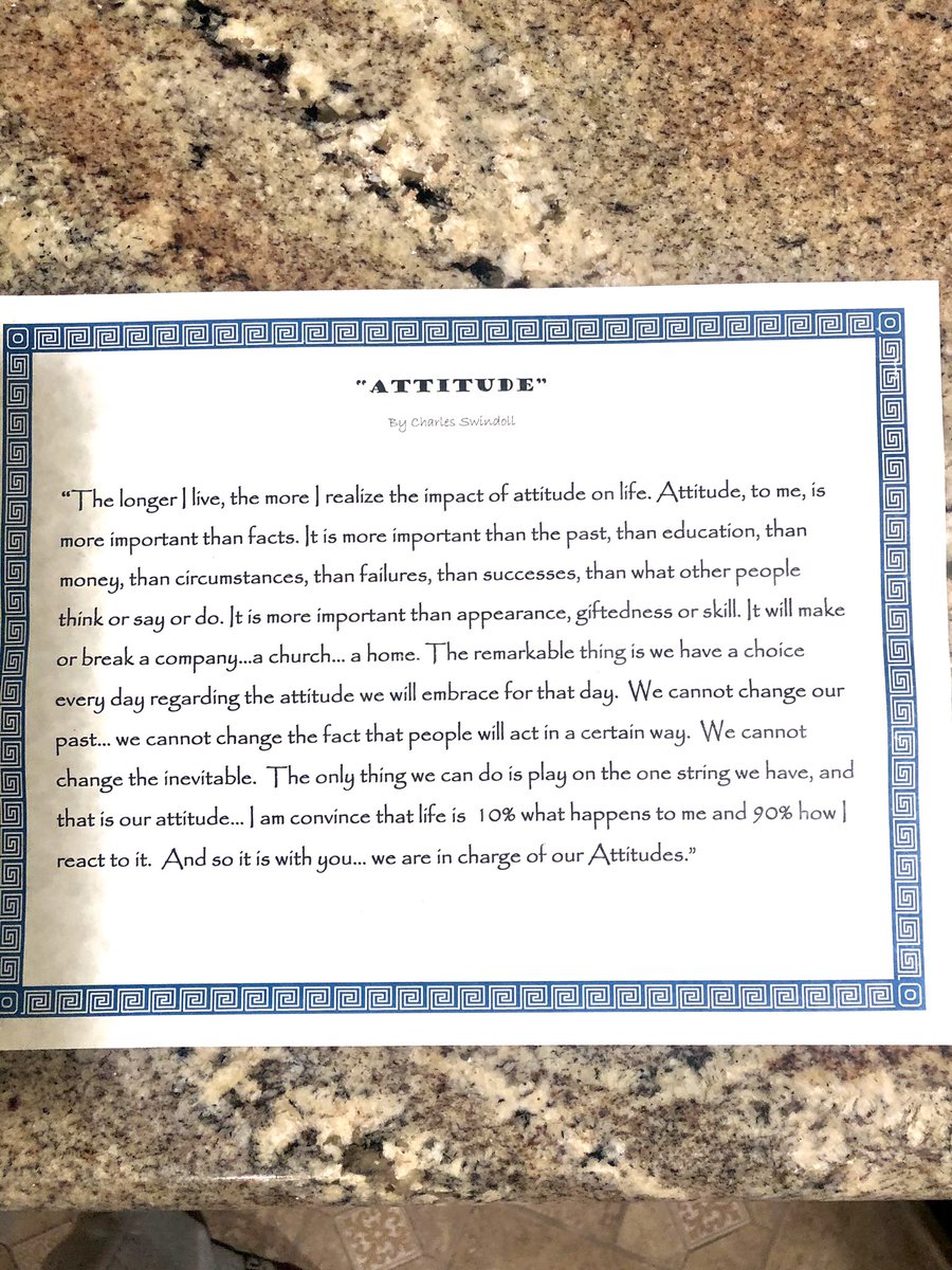 It’s all in the Attitude-