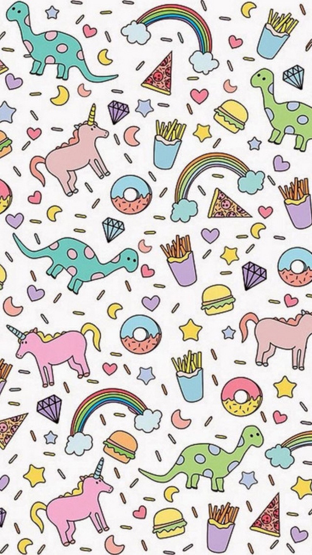 Vector Seamless Pattern with Magical Unicorns. Stock Vector - Illustration  of hair, children: 111284597