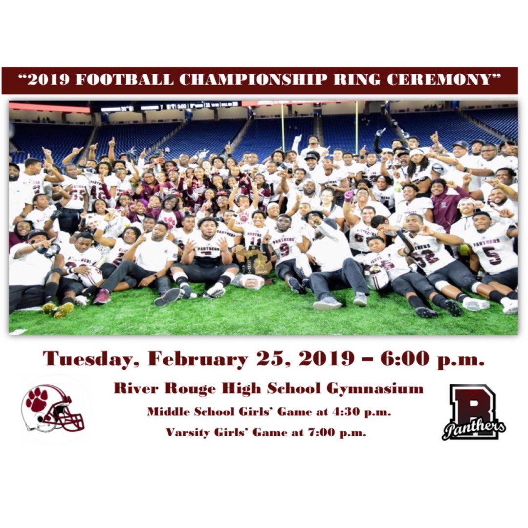 EcorseFootball's tweet photo. STATE CHAMPIONSHIP RING CEREMONY Tuesday at 6pm ‼️‼️ https://t.co/3EqX6mVGdG
