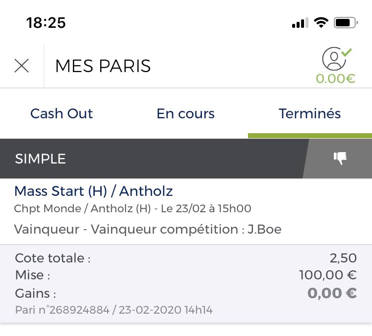 Je pense que y a un soucis la il va falloir me payer Johannes Boe a gagner avec + de 1mn d’avance @ParionsSport @ParionsSportEL 

Vous pouvez m’aidez ?? @prono_land @VPronos_ @MightyProno @MassiliaBetting @LightPronos