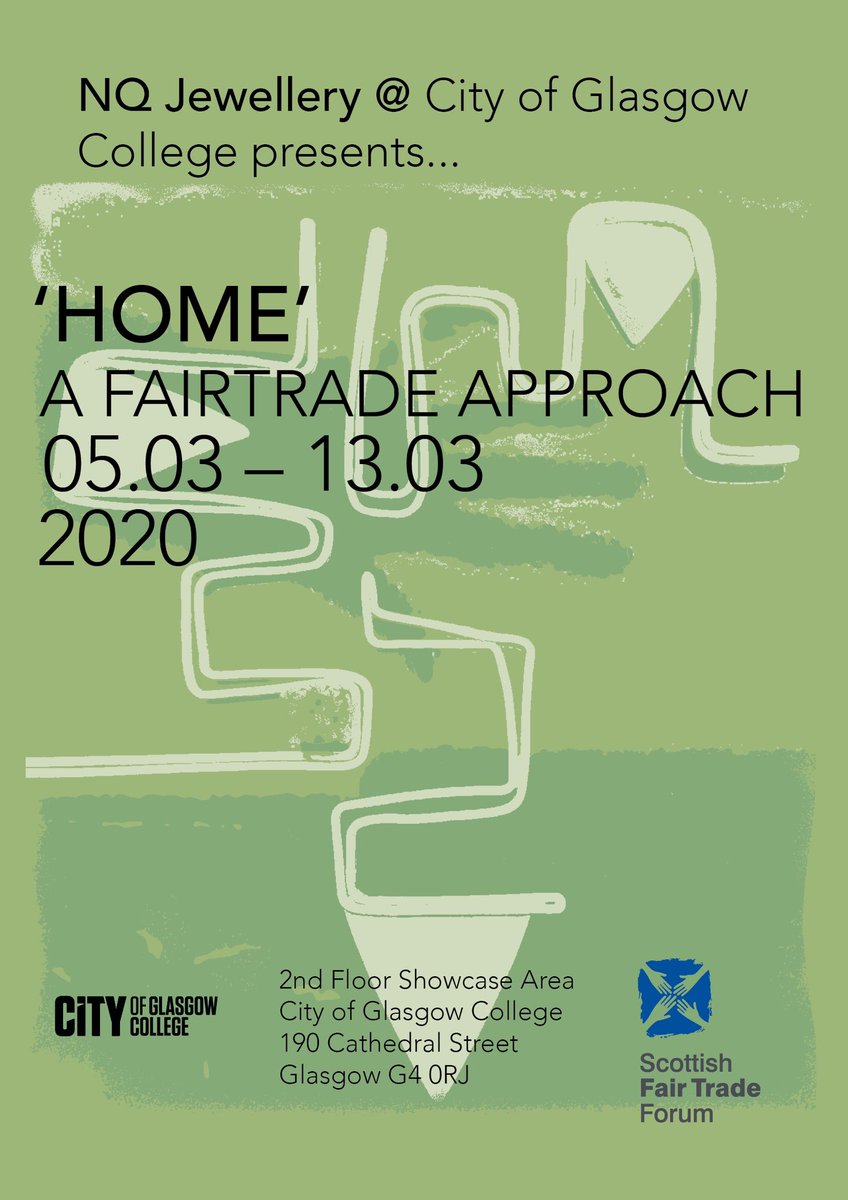 GlasgowCraft's tweet photo. @FairtradeUK We are having an exhibition of jewellery students inspired by their home and the homes of Fairtrade countries. Using only ethically sourced material! The @FairTradeNation ‘Discovery Fairtrade Gold Photography’ exhibition will run alongside this. #FairtradeFortnight #ethicalcraft https://t.co/FRwMT1wiW9