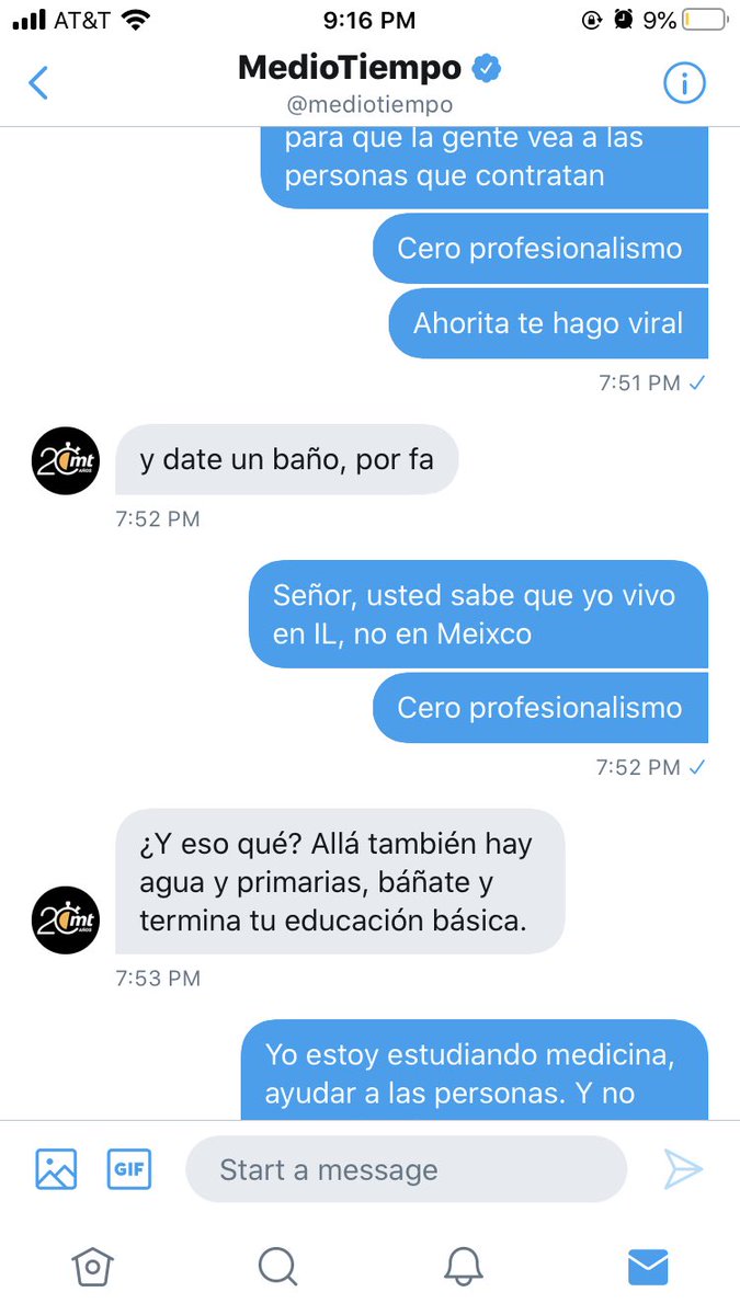 Ama_AzulCrema's tweet photo. Quiero hacer de su conocimiento, que el CM de @Mediotiempo me faltó al respeto, como podrán leer en las capturas de pantalla. Les pido me ayuden a compartir para que llegue a las manos indicadas de MedioTiempo. #Comparte! https://t.co/XF9gjfeQLx