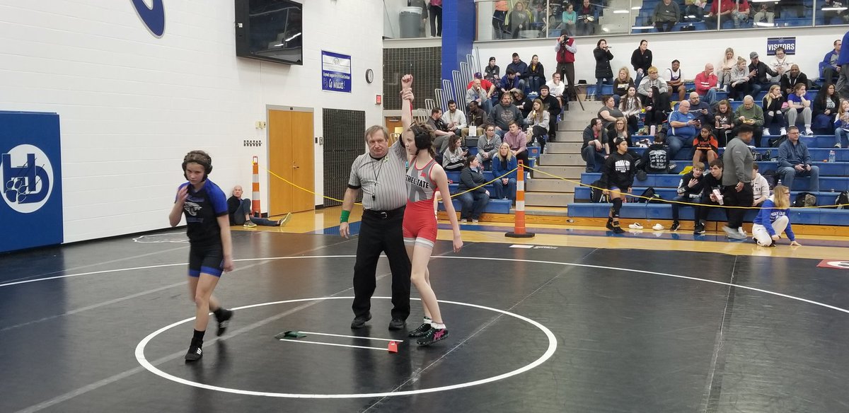 BethelWrestlers's tweet photo. Lexi dominated her way to a pin in the conso quarters to earn a spot on the podium. The next match will determine if it's for 3rd/4th or 5th/6th!  Trinity dropped her semifinal match to Olivia Shore &amp; now is also in the Cons Semis! Both girls will be bringing back some hardware! https://t.co/OizKXvdg2C