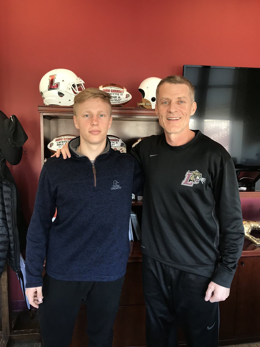 mgolick85's tweet photo. Big thank you to @CoachJMGarrett and @Coach_Frantz for a great official visit and grateful for a PWO at Lafayette. Go Leopards and BEAT LEHIGH🐆    @LafColFootball @KohlsKicking https://t.co/7sVO3RUJrd