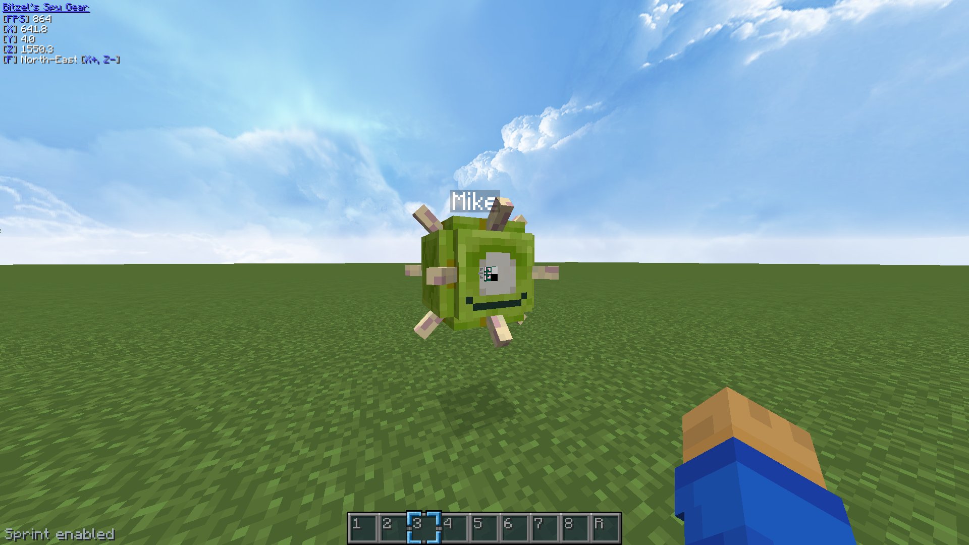 Bitzel Yeah I Retextured The Minecraft Guardian To Look Like Mike Wazowski What Of It T Co G75vvrxyuc Twitter