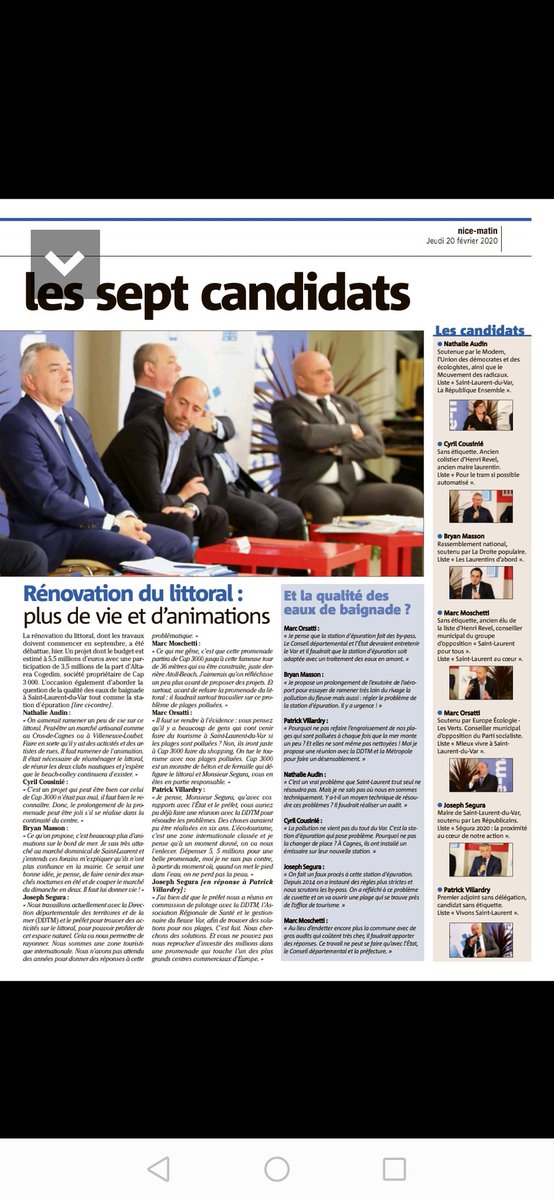 Cyril_Cousinie's tweet image. Bonjour à tous,
Retour sur les articles suite au débat, diffusés avec l'autorisation du groupe Nice-Matin @nice_matin que je remercie. Cela vous permet de faire un bon tour d'horizon des différentes propositions des candidats.
A+ 😉