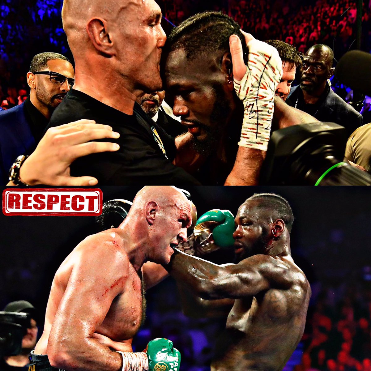 BoxingROKus's tweet photo. #BoxingRespect that is all we have when the Great #Warriors fight. #BoxingWarriors #BoxingRivals #BoxingBigBoyz #BoxingChampions #BoxingLife #BoxingFans #BoxingBrotherhood #Boxeo #BoxingROKus #TheBoxingRundown #TysonFury #DeontayWilder #GypsyKing #BombSquad #WilderFury2 https://t.co/j2QpnlGe1H