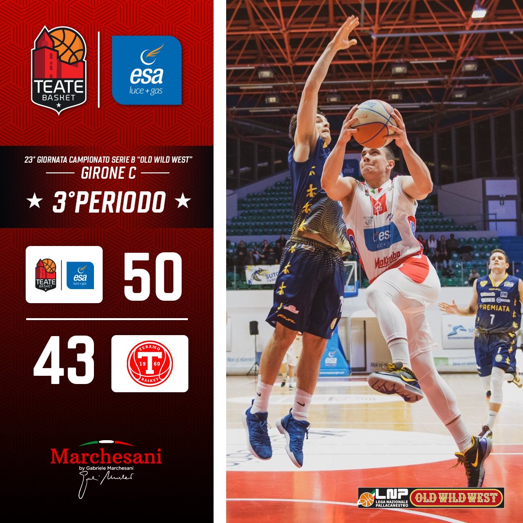 teatebasket's tweet photo. 🏆 SERIE B - Girone C | 23° Giornata
3⃣° PERIODO 
🆚 @teramo_basket 1960
🏟 PalaTricalle Sandro Leombroni
#teatepassion | #LaNostraPassione | #insieme 
@LNPSOCIAL @gabrielemarch10 @MarchesaniD https://t.co/9Lgz222h9p