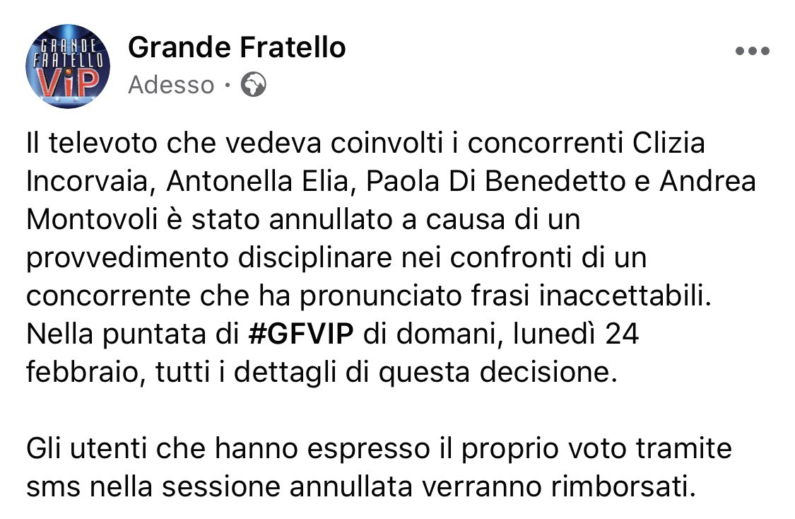 GrandeFratello's tweet photo. #GFVIP https://t.co/vEWD7XkOrc