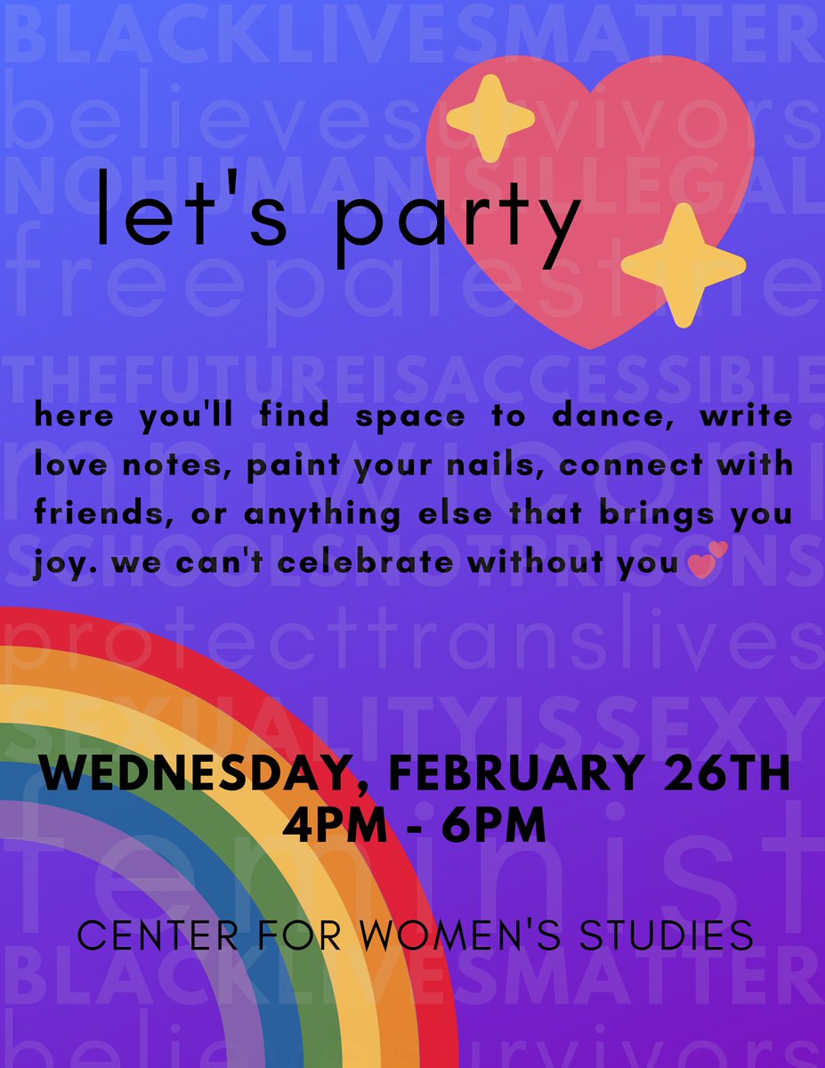 SgaColgate's tweet image. Feeling a bit drained after Heather MacDonald’s talk? Come down to the center for women’s studies :)