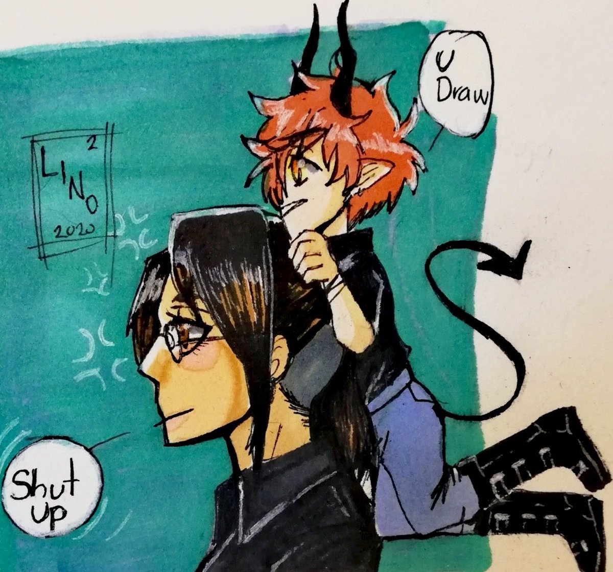 linnoKAMIK's tweet photo. Las voces te dicen algo y tu dices... Naaaa #OC #demonboy #inqui https://t.co/k2tLtz3PHd
