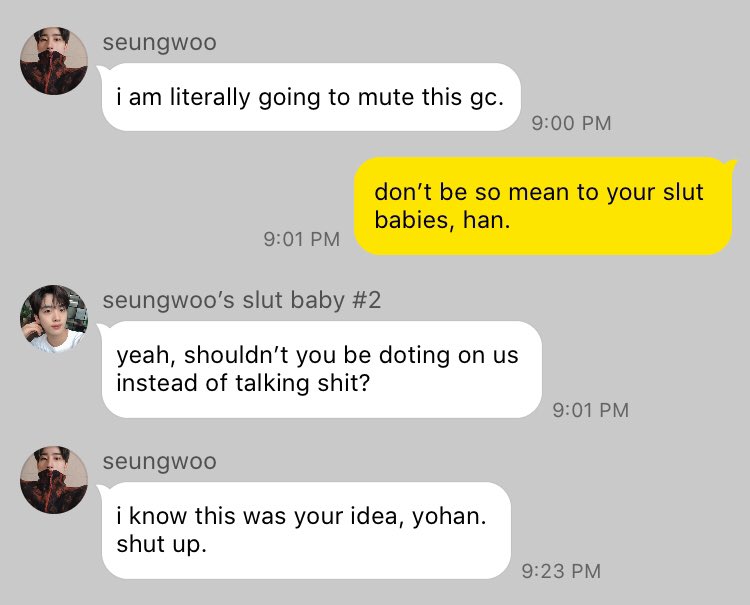 ➳ seungwoo can’t stand his friends.