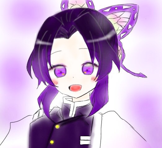 ⛄️👑えりち🐱❄️@まぁそんな日もあるよねさんがTwitterに投稿した胡蝶しのぶ(鬼滅の刃)のイラスト。