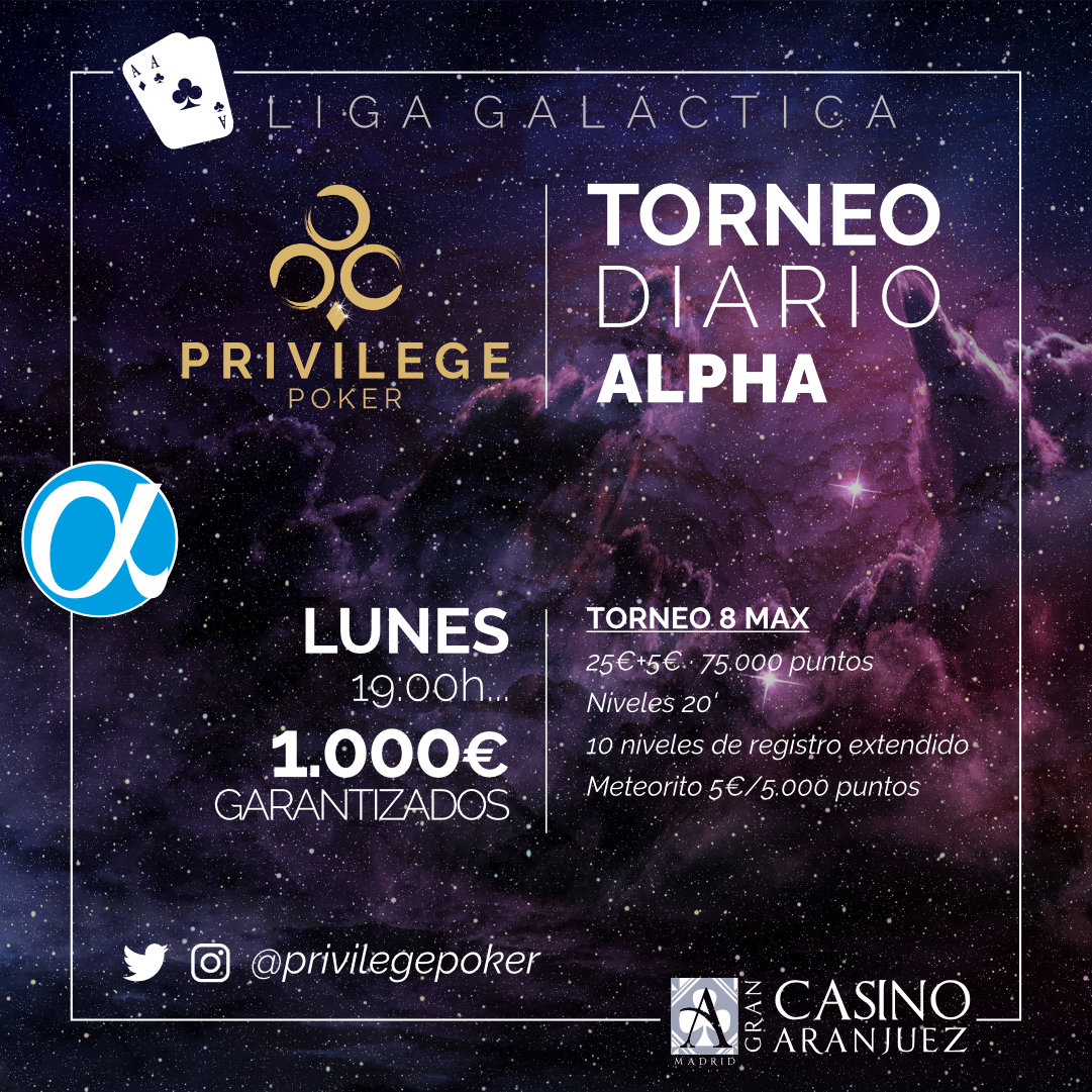 CasinoGVPoker's tweet photo. Y mañana...
TORNEO ALPHA 1K€ GTD
en @CasinoAranjuez
🎟 https://t.co/YM5pl8Fvpz
TORNEO LUNA 1,5K€ GTD
en @CasinoGranVia
🎟 https://t.co/l7WkJGlKoG
#PokerWeek . https://t.co/3E3cO6uhXS