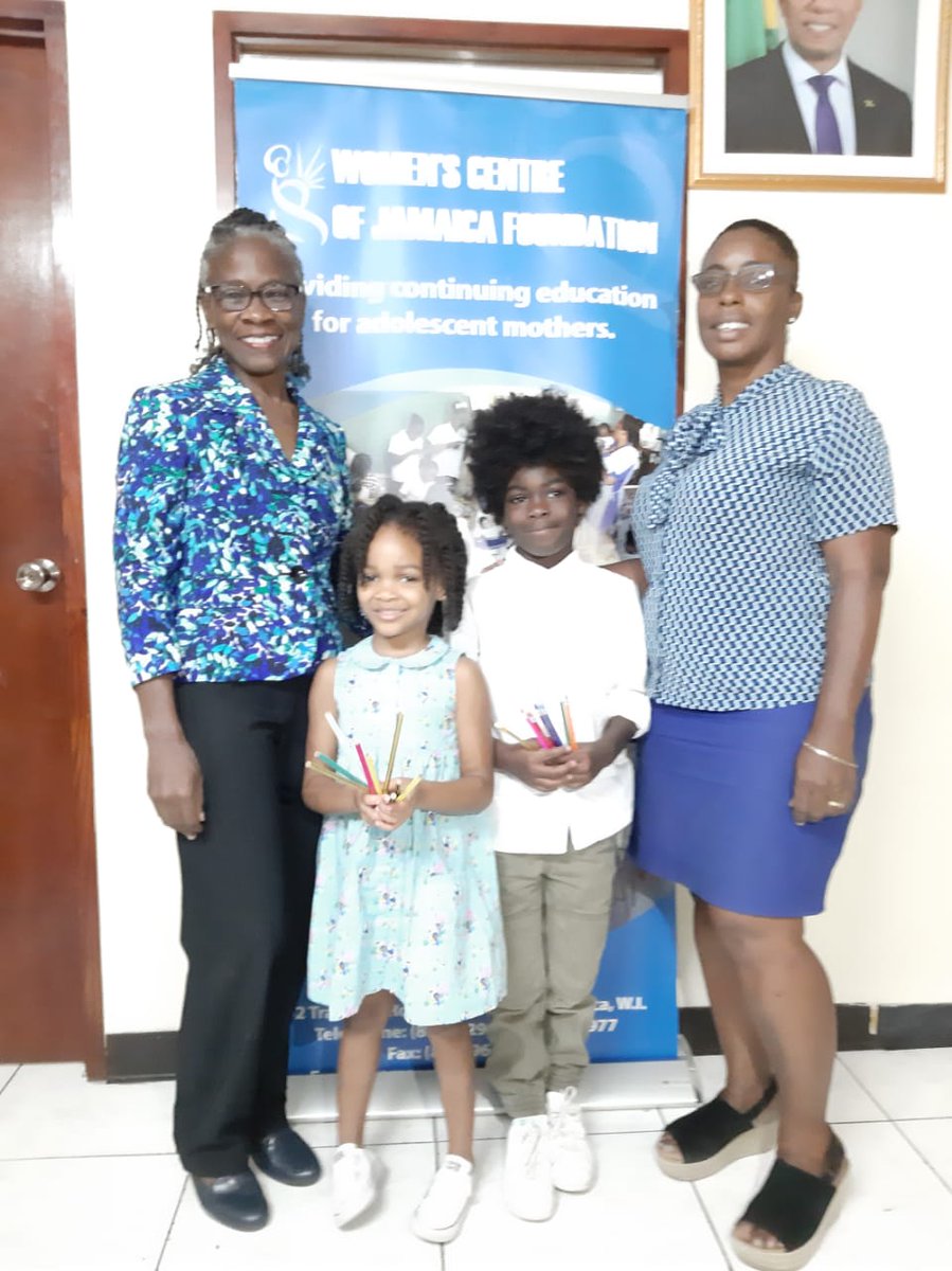 The ripple effects of educating adolescent mothers! Hannah &amp; Seth are the grandchildren of one of WCJF's alumni. From the sale of their business project, the young entrepreneurs purchased &amp; donated 2 boxes of pencils to the preschools operated at the Mobay &amp; Junction Centres.