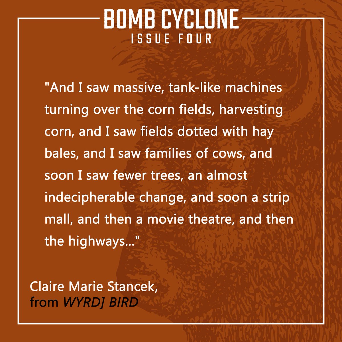 BombCycloneZine's tweet photo. From @oil_spell's long hybrid work WYRD] BIRD. Read an excerpt in our recent Winter 2020 issue, then read the whole issue: https://t.co/bw35Nf2woo https://t.co/LKNg1mai2h