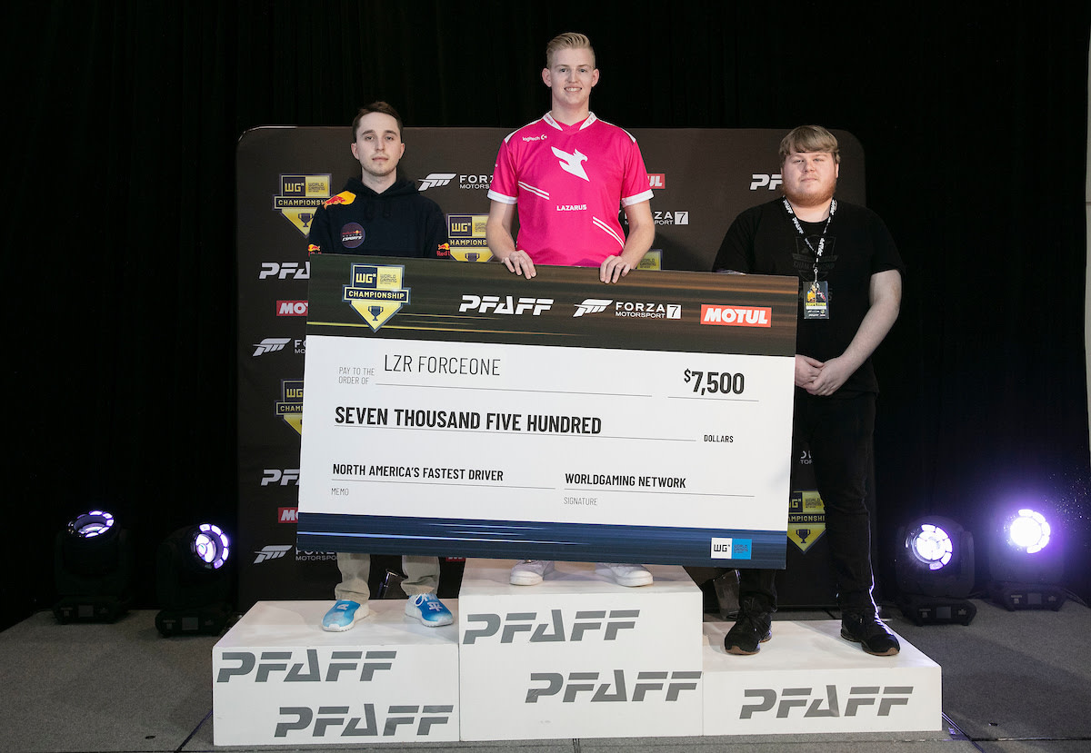 autoshowcanada's tweet photo. Congratulations to [WINNER] - the winner of the Forza Motosport 7 WorldGaming Network Championship, Driven by Pfaff! We're glad to have hosted the live qualifiers and finals here at #CIAS2020 #TransformativeTimes. Thanks to everyone who participated! https://t.co/5dQlriwPb5