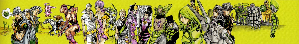 JOJOARTARCHIVE's tweet photo. STEEL BALL RUN, Spine Illustration
#jojosbizarreadventure 
#SteelBallRun https://t.co/YUeXv4Mt9y
