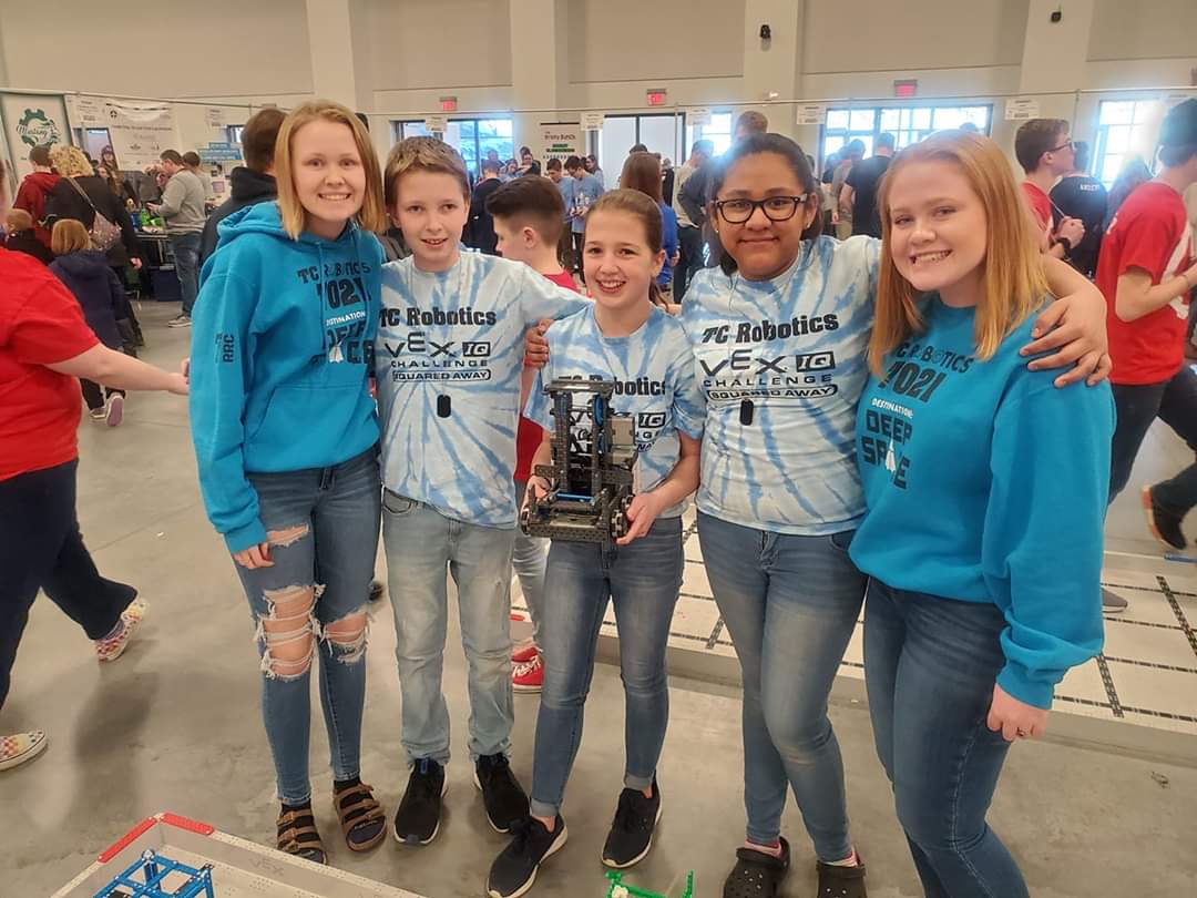 We finished in 8th place out of 47 Teams...1st time at the Vex State Championship. Awesome Job today TC Robotics #49599A. Very proud of their 1st season. #VEXRobotics