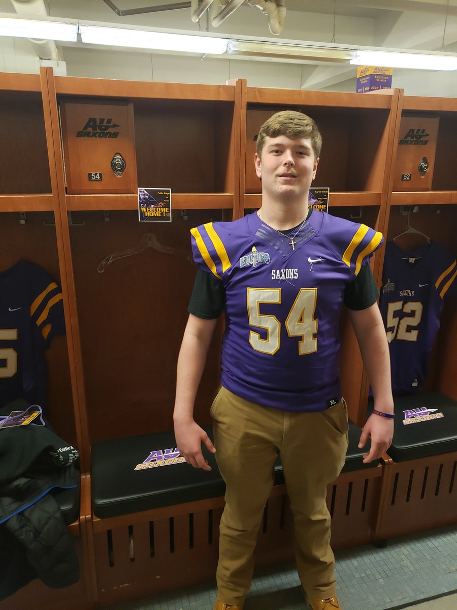 cpage_74's tweet image. Pumped to announce that I will be continuing my athletic and academic careers at Alfred University. @montfb @avonbravesfb @Coach_Rankl @hwhitehead45 @AUSaxonFootball