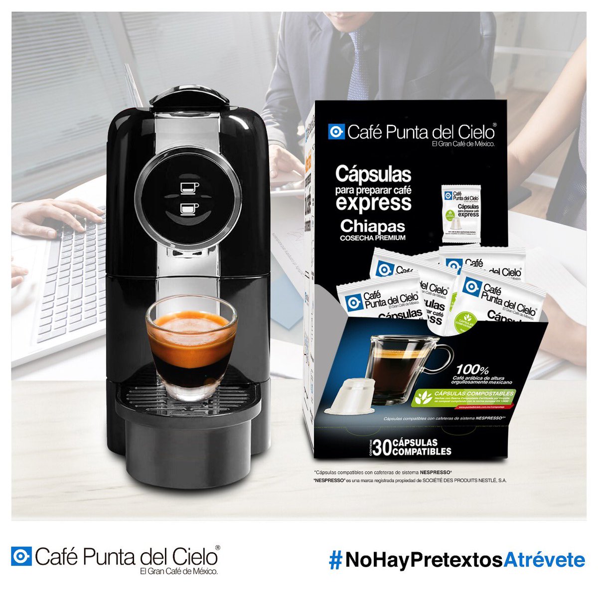 توییتر \\ Café Punta del Cielo در توییتر: «¿Quieres compartir un café  perfecto en tu oficina? Adquiere tu cafetera y cápsulas compostables en  nuestra tienda en línea 👉 https://t.co/Er2AezWClF #PuntaDelCielo  #BuenCaféoNada https://t.co/QnyPMXHvpe»