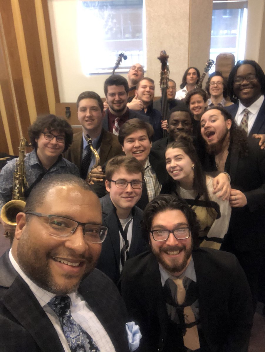 They’re ready! 1st show of the WCSU semester - 3 of our small groups are about to take the stage ⁦<a href="/WCSUMusic/">WCSUMusic</a>⁩ #jazzstudies #MusicEducation #performance #westconn