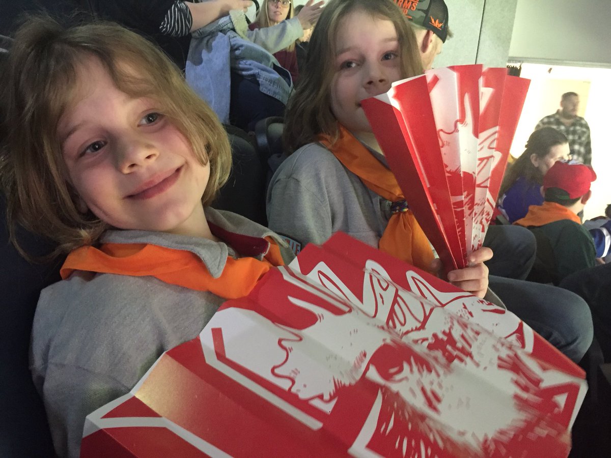 First Hockey game with 4th Sackville Cub Pack. #GoMooseGo