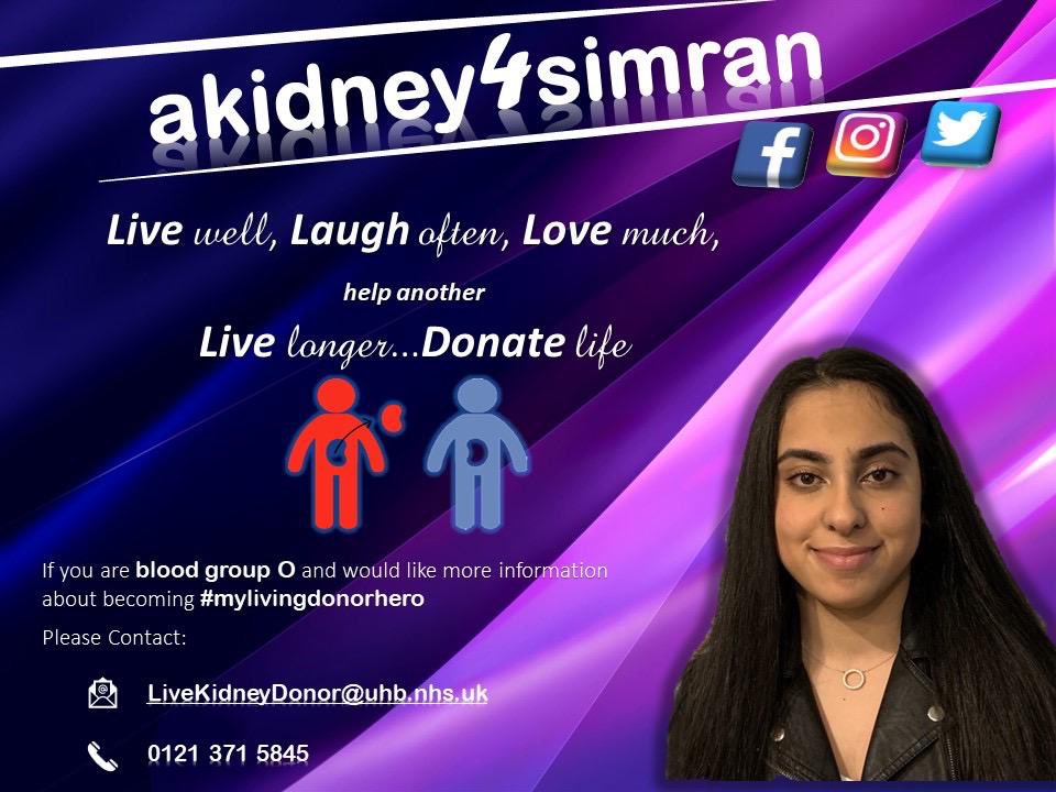 Please keep sharing my story and page facebook.com/akidney4simran/ searching for #mydonorhero #akidney4simran #nhsorgandonation