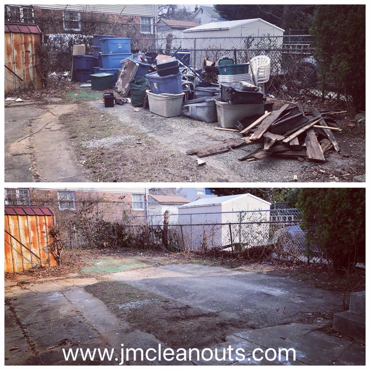 JMCLEANOUTS's tweet photo. Another day, another backyard rescued in time for the big sale ! #queens #cleanout #junk #realestate #forsale #jmcleanouts  718.496.2572 @CLEANOUTSRUS https://t.co/QGqbYZBLJO https://t.co/XGtWpD9sXi