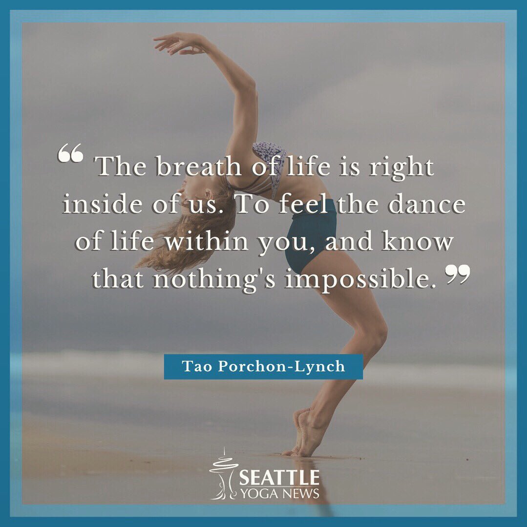 May the long time sun shine upon you 💕
“The breath of life is right inside of us. To feel the dance of life within you, and know that nothing's impossible."
- Tao Porchon-Lynch 🙏
#yogaquote #seattleyoganews #yoga #seattleyoga #taoporchonlynch #meditation