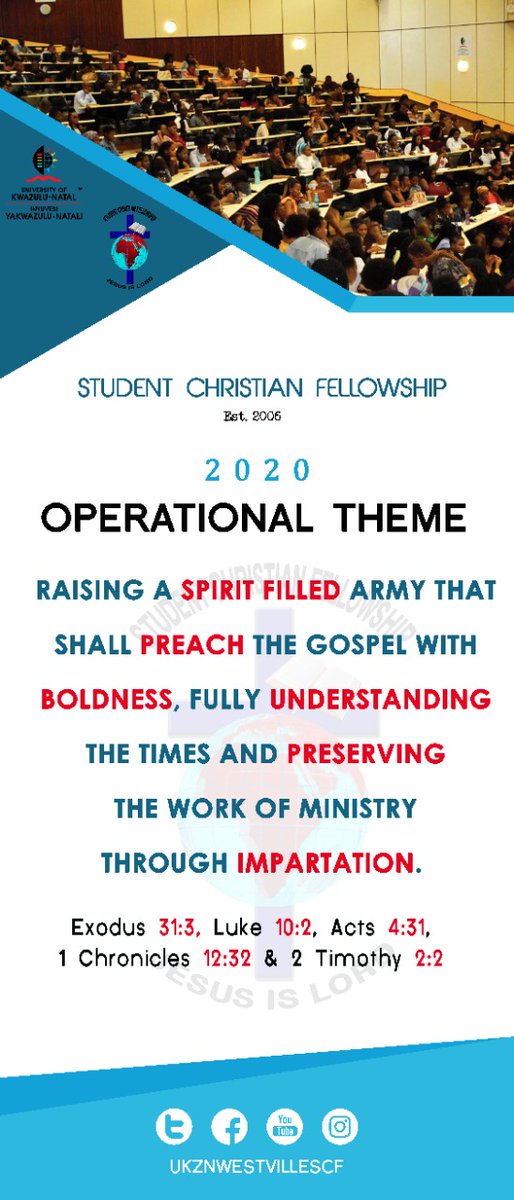 UKZN_WSCF's tweet photo. 2020 Operational Theme https://t.co/78RUpadXN0