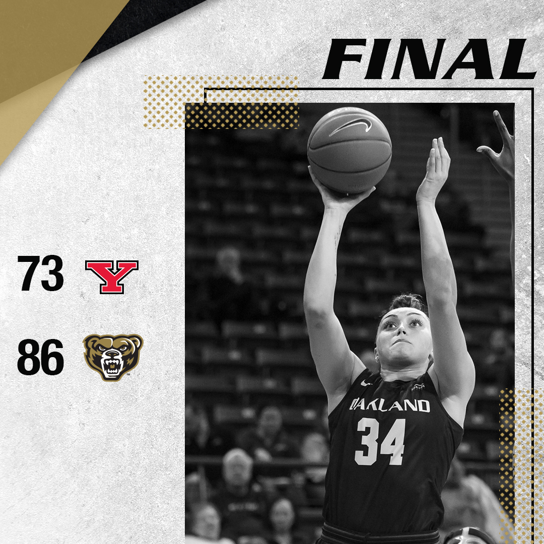 GoldenGrizzlies's tweet photo. .@OaklandWBBall got that #HLWBB road W behind solid dub-dub from Chloe Guingrich with a career-high 23 points and 10 boards!! 💪 https://t.co/OdgK4z83c6