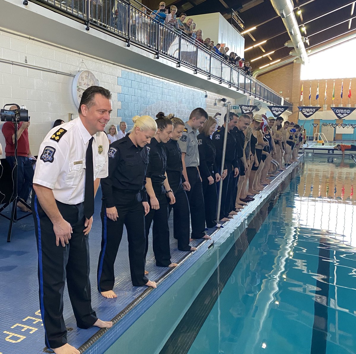DanielJKinsella's tweet photo. . @HfxRegPolice squaring off against Special Olympians ahead of the ULTIMATE plunge-off for @SpecialONS . Register to join me, @robinsk1971 &amp; HRP team members at #GrandParade on March 28 for 2020 Halifax #PolarPlunge. Let’s help these athletes realize their dreams. @NSLETR https://t.co/ObtkcemG2H
