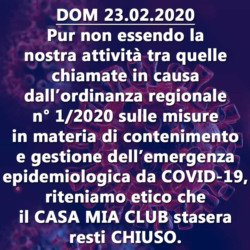 CasaMiaClub's tweet photo. +++MESSAGGIO IMPORTANTE+++ https://t.co/eb7nZzaEW9