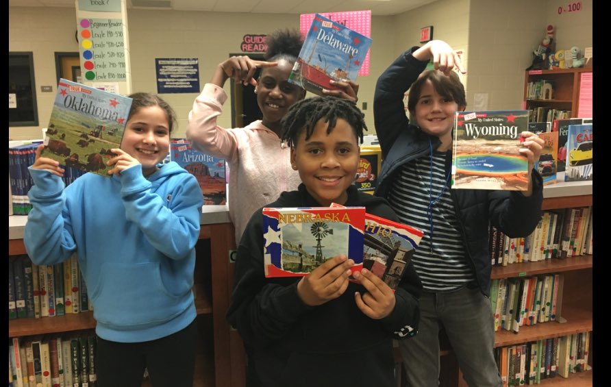 LauraMcNulty1's tweet image. Out with old (1993 copyright) and in with the NEW United States books! @FHES_TWEET  Thank you ⁦@AskAdam3⁩ ⁦@Samantha_Fuhrey⁩ and NCSS BOE for supporting NCSS media programs! #ncssbethebest #FutureReadyLibrary #NewtonReads #FlintHillReads