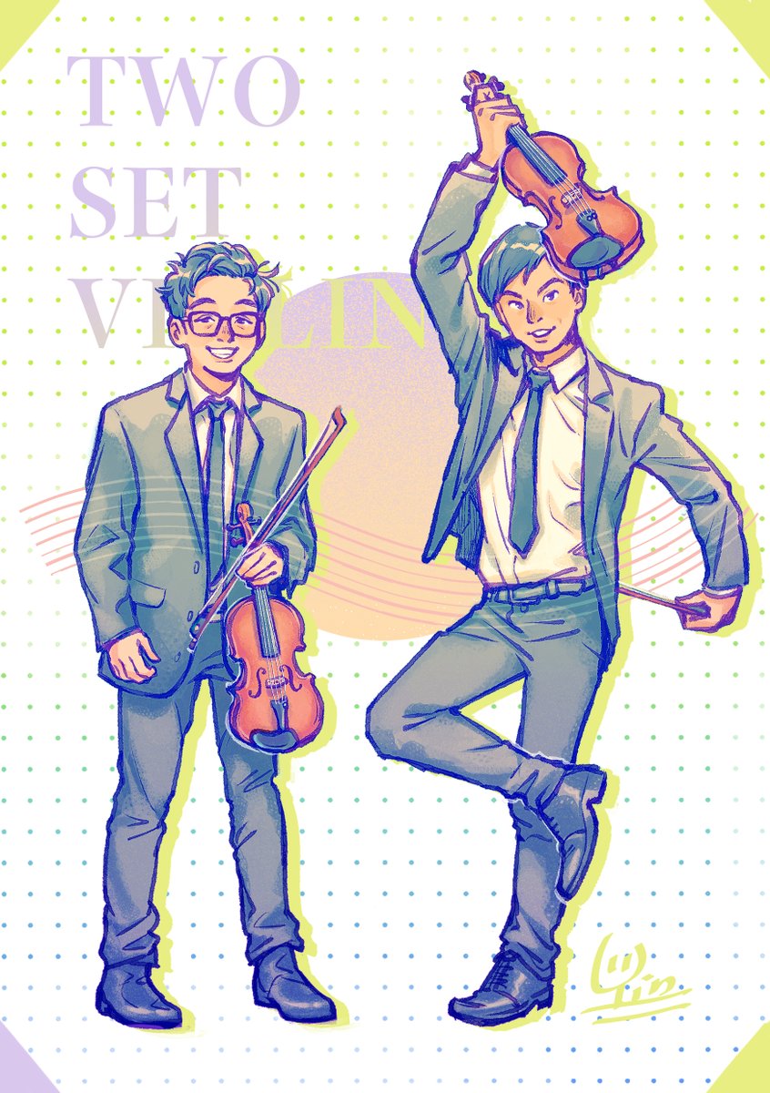kayiiindayo's tweet photo. I don't know where to post it so I'm gonna put it here.
#twosetviolin #twosetviolinfanart #2set2mil
Congrat for reaching 2 Million subs!! https://t.co/HHHU2OXC4H
