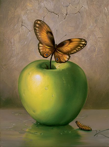 sirenemilan's tweet photo. The Apple and Butterfly Still Life Oil Painting for Kitchen Wall Decor Canvas Art Painting Surrealist Fine Arts https://t.co/YSffMs2j4D https://t.co/xt4wTYoINN