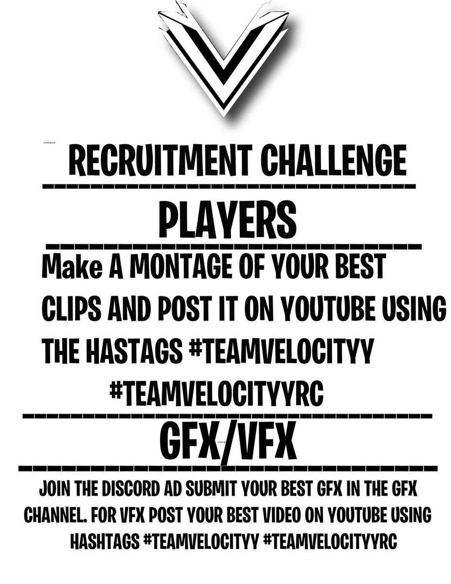 VelocityyTeam's tweet photo. Team velocityy is doing a 100 followers/subscribers recruitment challenge DMs are currently open for anyone that is looking for a clan #Fortnite #Gaming #FortniteClan #Clan #LookingForAclan #Gfx #GFX #FreeGFX #LookingForGFX #VFX #LookingForVFX #FreeGFX #CompClan https://t.co/N4OlZvH5Qx